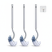 S‑Shaped Wall‑Mounted Toilet Brush, Long Handle, Soft PP Bristles, 39×11cm