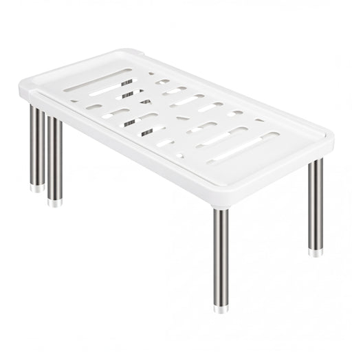 Expandable Cupboard Shelf 36–69cm – Kitchen Cabinet Organiser, White