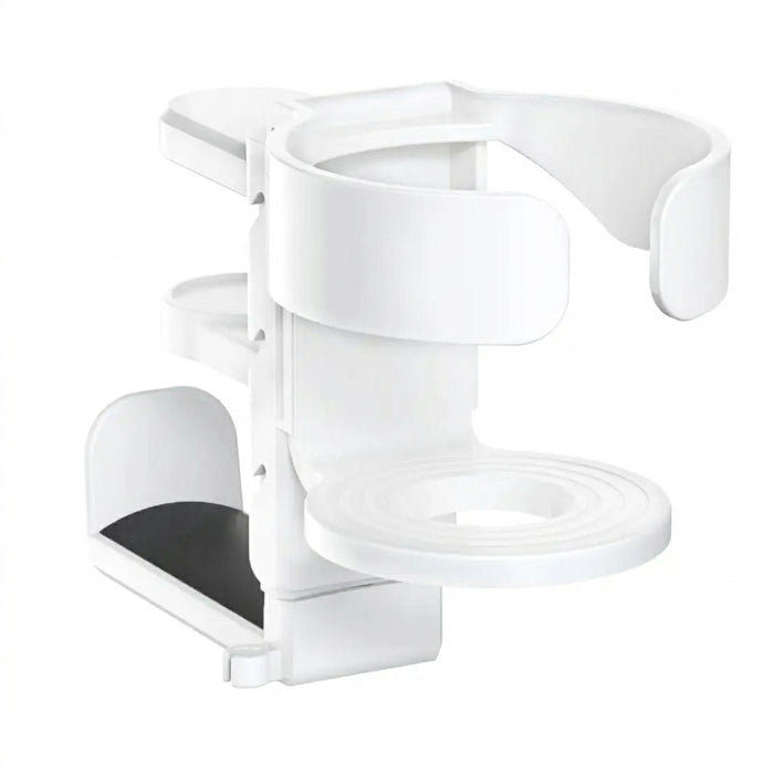 2-in-1 No‑Drill Desktop Cup Holder & Headphone Hook for Computer Desk