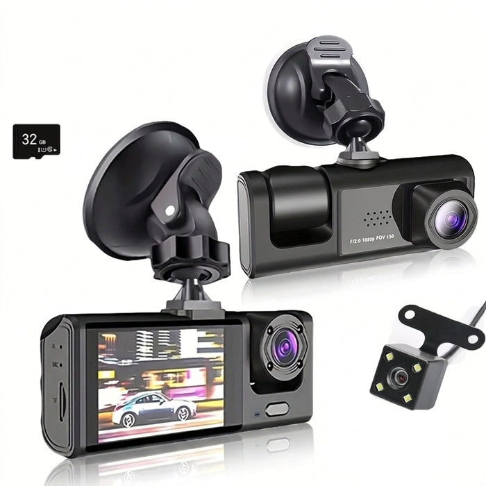 1080P Dual Dash Cam — Front and Interior with IR Night Vision