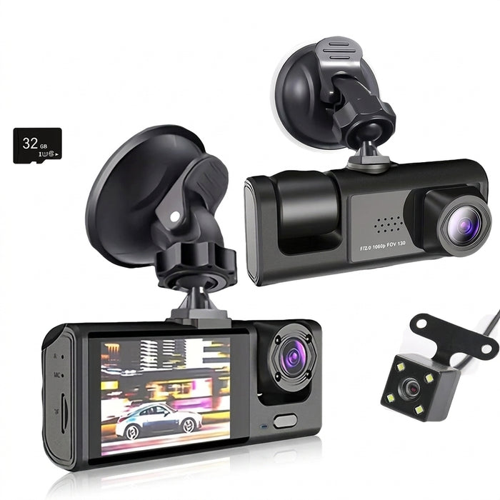 1080P Dual Dash Cam — Front and Interior with IR Night Vision