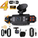 4-Channel Car Dash Cam with Wi‑Fi — FHD 1080p Front, Side & Rear, Night Vision, Hardwire Option