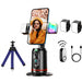 360° Follow-Tracking Phone Gimbal with Remote and Desktop Monopod