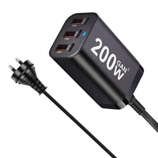 6-Port USB-C GaN Fast Charger – Up to 100W Single‑Port, PD & QC