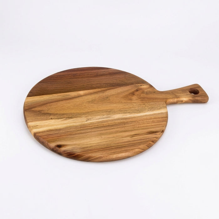 Acacia Wood Cutting Board with Handle — Wooden Chopping & Serving Board