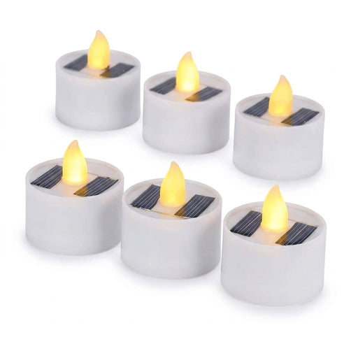 Solar Tea Light LED Candles – Rechargeable, Flameless, Waterproof for Garden & Home